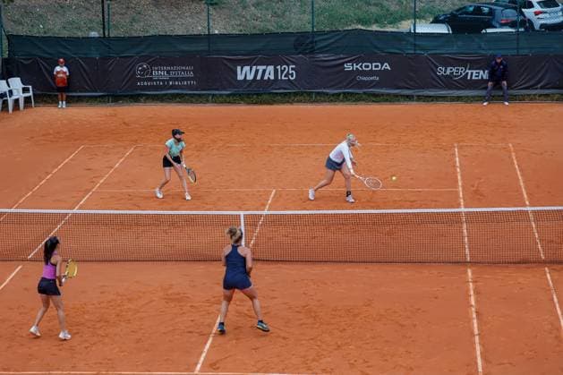 Double Tatiana Pieri and Dalila Spiteri vs Amina Anshba and Madelene Brooks during the Internazionali di Calabria 2025 WTA, Tennis Damen 125 tennis match at Chiappetta Village, Rende (Cosenza), Italy.  Copyright: xFrancescoxFarina IPAxSportx xipa-agency.netx xx IPA_66000538 IPA_Agency_IPA66000538