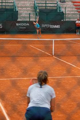Aliona Bolsova vs Sara Bejlek during the Internazionali di Calabria 2025 WTA, Tennis Damen 125 tennis match at Chiappetta Village, Rende (Cosenza), Italy.  Copyright: xFrancescoxFarina IPAxSportx xipa-agency.netx xx IPA_66000550 IPA_Agency_IPA66000550