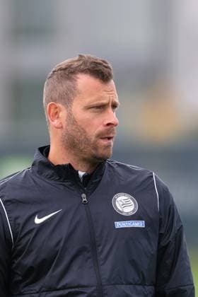 SOCCER - UEFA EL, Sturm vs Glasgow GRAZ,AUSTRIA,01.OCT.25 - SOCCER - UEFA Europa League, SK Sturm Graz vs Glasgow Rangers FC, training Sturm. Image shows head coch Juergen Saeumel (Sturm).  GEPAxpictures xMarioxBuehner-Weinrauch
