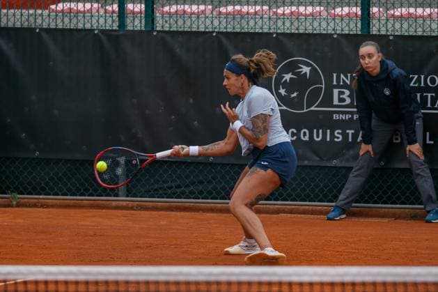 Aliona Bolsova during the Internazionali di Calabria 2025 WTA, Tennis Damen 125 tennis match at Chiappetta Village, Rende (Cosenza), Italy.  Copyright: xFrancescoxFarina IPAxSportx xipa-agency.netx xx IPA_66000572 IPA_Agency_IPA66000572