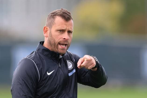 SOCCER - UEFA EL, Sturm vs Glasgow GRAZ,AUSTRIA,01.OCT.25 - SOCCER - UEFA Europa League, SK Sturm Graz vs Glasgow Rangers FC, training Sturm. Image shows head coch Juergen Saeumel (Sturm).  GEPAxpictures xMarioxBuehner-Weinrauch