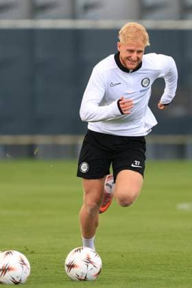 SOCCER - UEFA EL, Sturm vs Glasgow GRAZ,AUSTRIA,01.OCT.25 - SOCCER - UEFA Europa League, SK Sturm Graz vs Glasgow Rangers FC, training Sturm. Image shows Gabriel Haider (Sturm).  GEPAxpictures xMarioxBuehner-Weinrauch