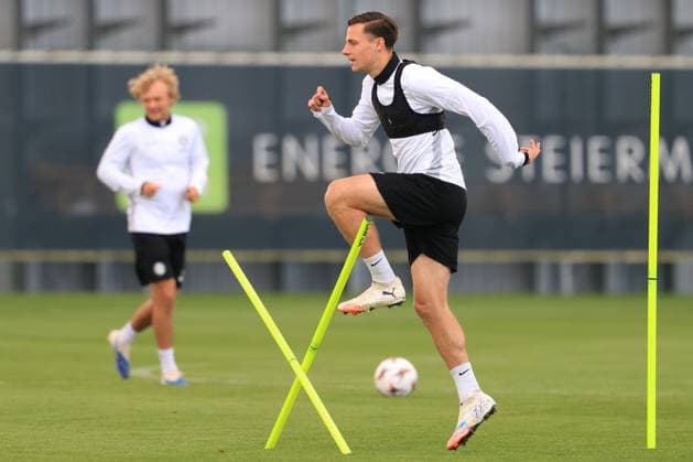 SOCCER - UEFA EL, Sturm vs Glasgow GRAZ,AUSTRIA,01.OCT.25 - SOCCER - UEFA Europa League, SK Sturm Graz vs Glasgow Rangers FC, training Sturm. Image shows Belmin Beganovic (Sturm).  GEPAxpictures xMarioxBuehner-Weinrauch