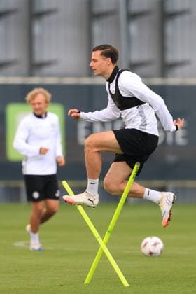 SOCCER - UEFA EL, Sturm vs Glasgow GRAZ,AUSTRIA,01.OCT.25 - SOCCER - UEFA Europa League, SK Sturm Graz vs Glasgow Rangers FC, training Sturm. Image shows Belmin Beganovic (Sturm).  GEPAxpictures xMarioxBuehner-Weinrauch