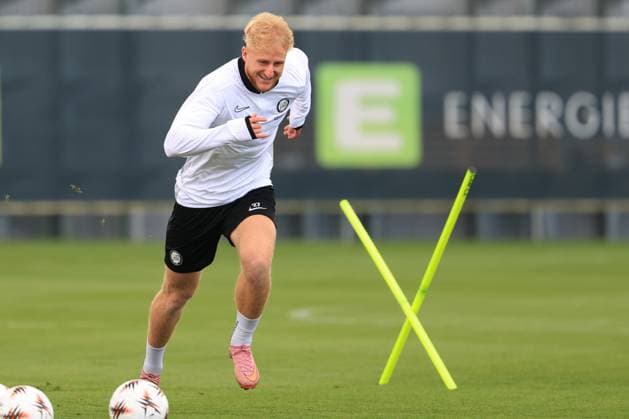 SOCCER - UEFA EL, Sturm vs Glasgow GRAZ,AUSTRIA,01.OCT.25 - SOCCER - UEFA Europa League, SK Sturm Graz vs Glasgow Rangers FC, training Sturm. Image shows Gabriel Haider (Sturm).  GEPAxpictures xMarioxBuehner-Weinrauch