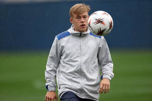 Connor Barron training ahead of tomorrow s Europa League group phase match against Sturm Graz. Rangers Training - The Rangers Training Centre, Glasgow, Lanarkshire, Scotland, UK - 01 Oct 2025Glasgow The Rangers Training Centre Lanarkshire United Kingdom  Copyright: xO Rourke RangersxFC Shutterstockx 15512623p