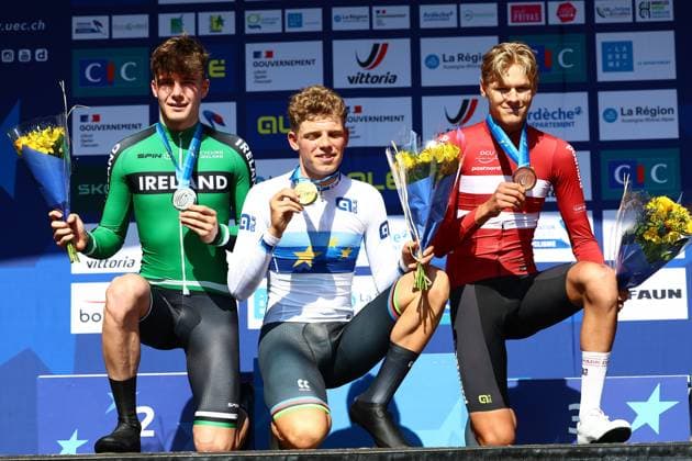 Cycling, European Road Cycling Championships in Drome-Ardeche, individual time trial juniors