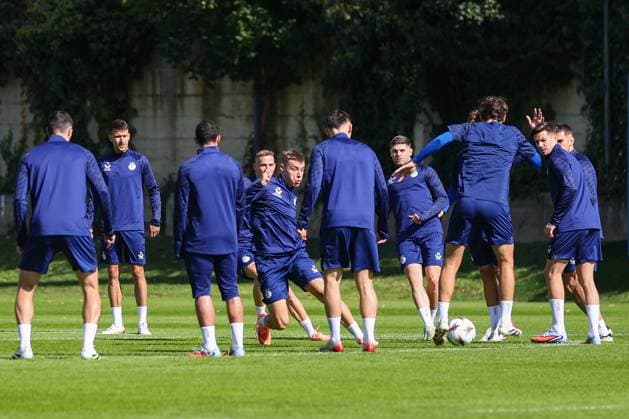 PXL_GNK Dinamo training GNK Dinamo training at Maksimir stadium in Zagreb, Croatia on 01. October 2025 before UEFA Europa league match with Maccabi Tel Aviv FC. Dejan Ljubicic, Luka Stojkovic, Gabriel Vidovic, Moris Valincic, Miha Zajc  GoranxStanzl PIXSELL