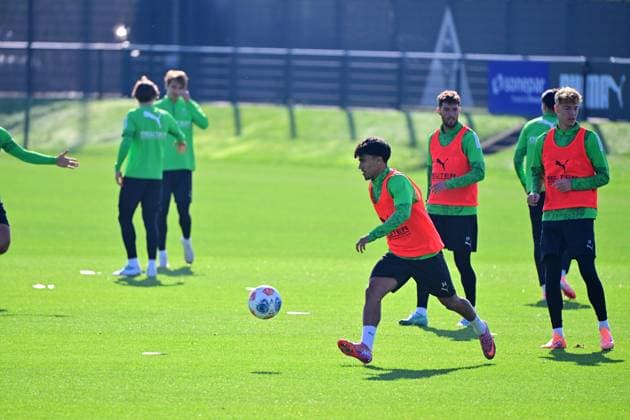 01 10 2025 Moenchengladbach Football, Men, Season 2025 2026, Training Borussia Moenchengladbach Can Armando Guener Gladbach trained with the professionals DFL regulations prohibit any use of photographs as image sequences and or quasi video Borussia Park NRW Germany