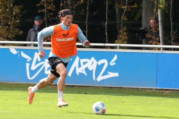 DEU, DFL, 2 FBL Hertha BSC, Training, 01 10 2025, Sportforum, Berlin, DEU, DFL, 2 FBL Hertha BSC, Training, im Bild Fabian Reese Hertha BSC Berlin 11 DFL regulations prohibit any use of Photographs as image sequences and or quasi video nordphotoxGmbHx xEngler nph00076