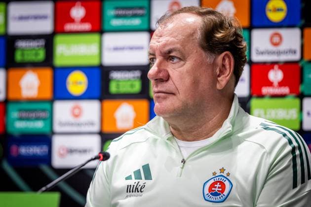 SLOVAN BRATISLAVA - STRASBOURG Head coach of Slovan Vladimir Weiss sr during the press conference, PK, Pressekonferenz ahead of the league phase of UEFA Conference league football match between SK Slovan Bratislava and RC Strasbourg Alsace. Bratislava, Slovakia, October 02, 2025. Copyright: xx 080A8554