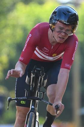 UEC 2025 Road European Championship, EM, Europameisterschaft Drome-Ardeche 01 10 2025 ETOILE-SUR-RHONE, FRANCE - OCTOBER 01 : Larsen Niklas (Denmark) during the Men Elite Individual Time Trial of the 2025 UEC Road European Championship Drome-Ardeche 10th edition an UCI Continental Championships cycling race of 24 km with start in Loriol-sur-Drome and finish in Etoile-sur-Rhone on October 1, 2025 in Etoile-sur-Rhone, France, 01 10 2025 Etoile-sur-Rhone France  Copyright: xVincentxKalutx