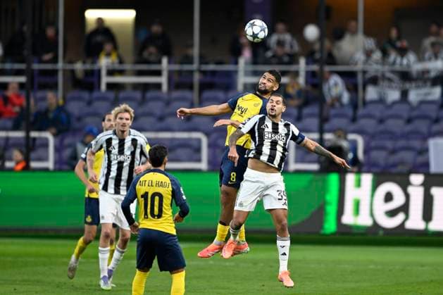 Royale Union Saint-Gilloise v Newcastle United - UEFA Champions League BRUSSELS, BELGIUM - OCTOBER 01 : Zorgane Adem midfielder of Union Saint-Gilloise during the UEFA Champions League 2025 26 League Phase MD2 match between Royale Union Saint-Gilloise and Newcastle United on October 1, 2025 in Brussels, Belgium, 01 10 2025 Brussels Belgium  Copyright: xJanxDexMeuleneirx