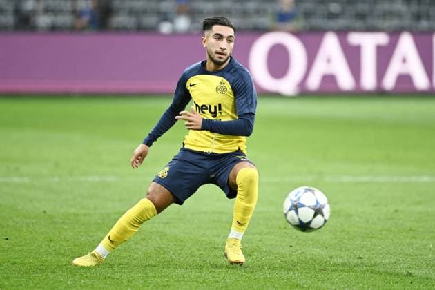 251001 Royale Union Saint-Gilloise vs Newcastle United FC Anouar Ait El Hadj (10) of Union pictured in action with the ball during the Uefa Champions League second matchday in the League phase game in season 2025 - 2026 between Royale Union Saint-Gilloise and Newcastle United FC on October 1 , 2025 in Anderlecht, Belgium. (Photo by Maarten Straetemans Isosport) Anderlecht Lotto Park Belgium  Copyright: xIsosportxMaartenxStraetemansx