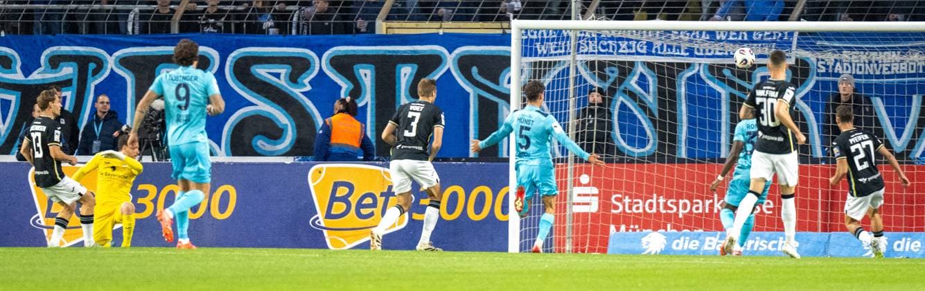 Where does Rene Vollath 11 TSV 1860 Muenchen belong, far away from the goal, 0 2 fuer Viktoria Koeln 1904, TSV 1860 Muenchen vs Viktoria Koeln 1904, 3 Liga, 9 Spieltag, 01 10 2025 DFB regulations prohibit any use of photographs as image sequences and or quasi video Muenchen Bayern Germany Copyright: xkolbert-press UlrichxGamelx