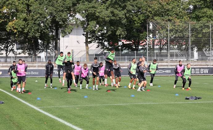 01 10 2025, Germany, Stuttgart, Football UEFA Europa League, Season 2025 2026, VfB Stuttgart Training,