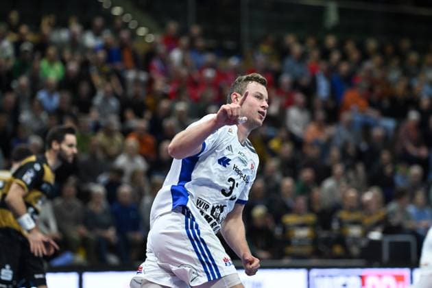 Moritz Sauter HSV Hamburg, 33 HC Elbflorenz 2006 vs HSV Hamburg, DHB Cup Men, Season 2025 2026, 01 10 2025 HC Elbflorenz 2006 vs HSV Hamburg DHB Cup Men, Season 2025 2026, 01 10 2025 Dresden Copyright: xEibner-Pressefoto xHoepnerx EP_PHR