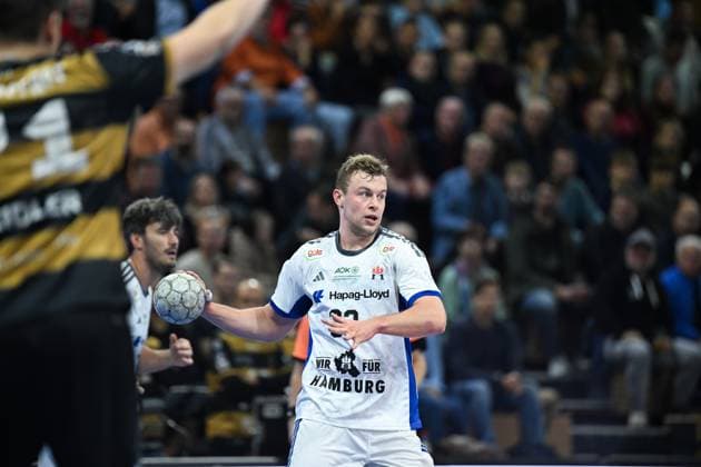 Moritz Sauter HSV Hamburg, 33 HC Elbflorenz 2006 vs HSV Hamburg, DHB Cup Men, Season 2025 2026, 01 10 2025 HC Elbflorenz 2006 vs HSV Hamburg DHB Cup Men, Season 2025 2026, 01 10 2025 Dresden Copyright: xEibner-Pressefoto xHoepnerx EP_PHR
