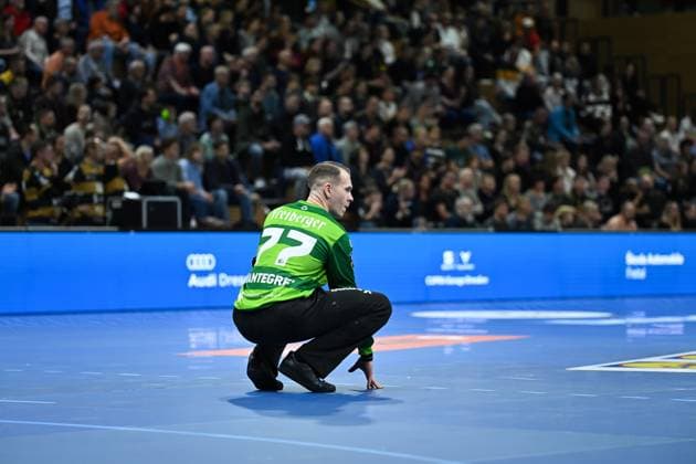 Robin Cantegrel HC Elbflorenz 2006, 77 HC Elbflorenz 2006 vs HSV Hamburg, DHB Cup Men, Season 2025 2026, 01 10 2025 HC Elbflorenz 2006 vs HSV Hamburg DHB Cup Men, Season 2025 2026, 01 10 2025 Dresden Copyright: xEibner-Pressefoto xHoepnerx EP_PHR