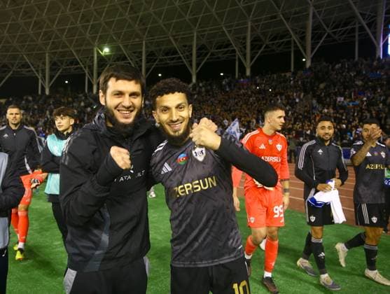 Qarabag v FC Copenhagen - UEFA Champions League BAKU, AZERBAIJAN - OCTOBER 1: Players of Qarabag celebrate after winning the UEFA Champions League Group Stage second week match between Qarabag and FC Copenhagen at Tofiq Bahramov Stadium in Baku, Azerbaijan on October 1, 2025. Resul Rehimov Anadolu Baku Azerbaijan. Editorial use only. Please get in touch for any other usage.  Copyright: x2025xAnadoluxResulxRehimovx