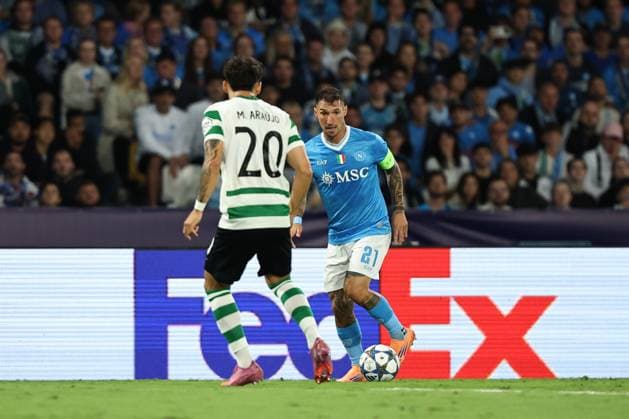 Napoli™s Matteo Politano during the UEFA Champions League football match between Napoli vs Sporting - Champions League 2025 2026 - Diego Armando Maradona stadium October 01, 2025 Naples, Italy soccer  Copyright: xAlessandroxGarofalo LaPressex