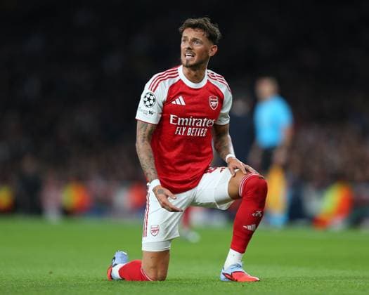 London, England, October 01 2025: Ben White (4 Arsenal) during the UEFA Champions League game between Arsenal and Olympiacos at Emirates Stadium in London, England. (Photo by Jay Patel Sports Press Photo SPP) Copyright: xJayxPatel SportsxPressxPhoto SPPx Sportspressphoto_SPR35705