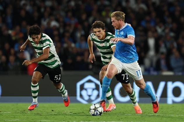 Napoli™s Kevin De Bruyne during the UEFA Champions League football match between Napoli vs Sporting - Champions League 2025 2026 - Diego Armando Maradona stadium October 01, 2025 Naples, Italy soccer  Copyright: xAlessandroxGarofalo LaPressex