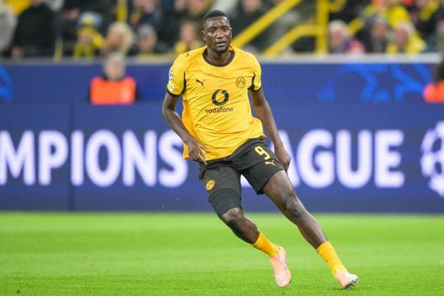 Soccer, Champions League, 20251001, BV Borussia Dortmund Athletic Bilbao In the picture Serhou GUIRASSY Dortmund, 9 Dortmund Signal Iduna Park North Rhine-Westphalia Germany Copyright: Passion2Press MarkusxFischerx