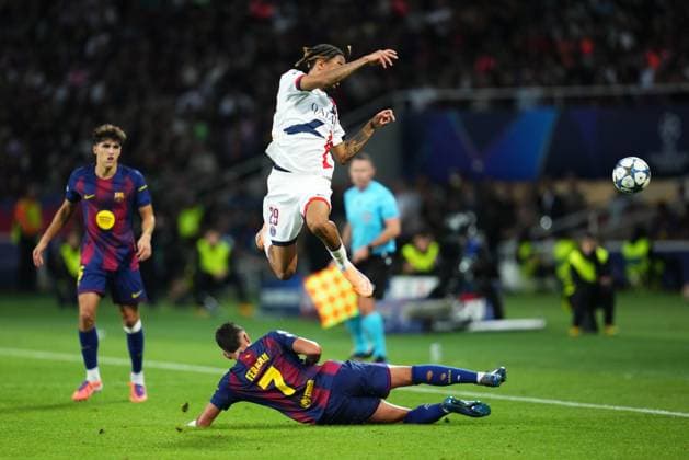 UEFA Champions League match, between FC Barcelona, Barca and Paris Saint Germain PSG, Lluis Companys Stadium on October 1, 2025 in Barcelona, Spain. (Photo by Bagu Blanco PRESSIN).. Copyright: xBaguxBlancox xPRESSINx