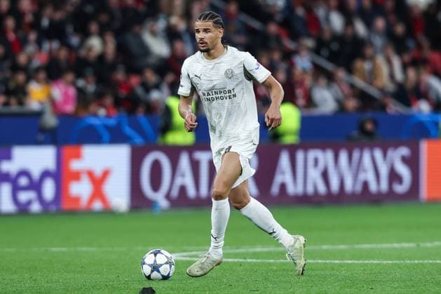 Sport, Football, UEFA Champions League Season 2025 2026 League Phase 2 Matchday Bayer 04 Leverkusen PSV Eindhoven 01 10 2025, BayArena Armando Obispo PSV Eindhoven, 4 Leverkusen BayArena North Rhine-Westphalia Germany