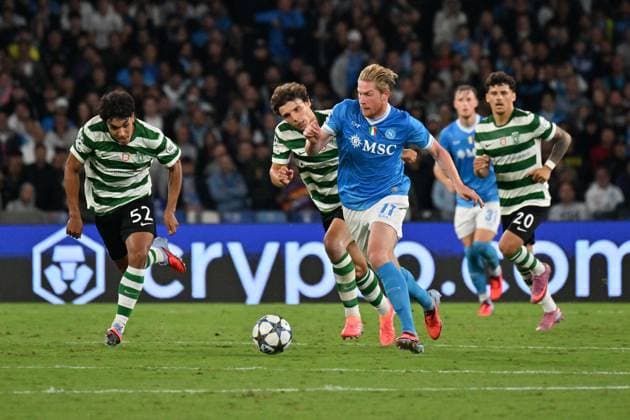 Foto IPP Felice De Martino Napoli 01 10 2025 Calcio Champions League 2025-2026 Napoli - Sporting Lisbona Nella foto: Kevin De Bruyne Italy Photo Press World Copyright Napoli italy Italia ITALY  Copyright: xR4924_italyphotopressx