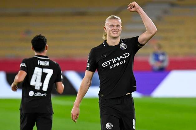 FOOTBALL : AS Monaco VS Manchester City FC - Champions League - 01 10 2025 Erling Haaland (MCFC) - Champions League match between AS Monaco and Manchester City FC on October 1st, 2025 at the Louis II Stadium in Monaco. MonacoMonaco  Copyright: xWilliamxCannarellax