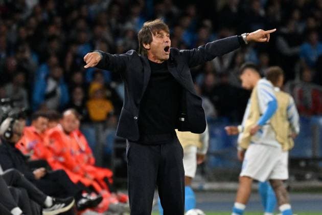 Foto IPP Felice De Martino Napoli 01 10 2025 Calcio Champions League 2025-2026 Napoli - Sporting Lisbona Nella foto: Antonio Conte Italy Photo Press World Copyright Napoli italy Italia ITALY  Copyright: xR4924_italyphotopressx