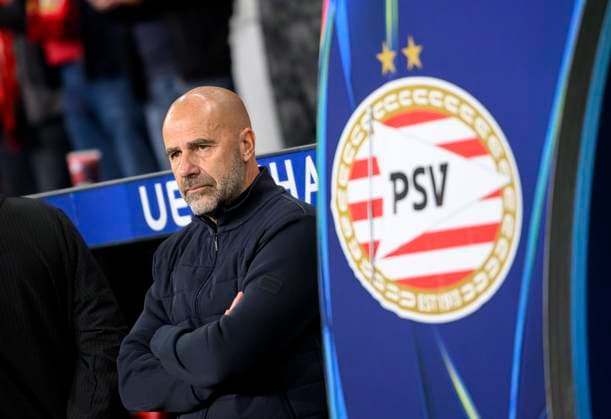 Coach Peter BOSZ PSV Football Champions League, Matchday 2, Bayer 04 Leverkusen PSV Eindhoven, on 01 10 2025 in Leverkusen Germany UEFA regulations prohibit any use of photographs as image sequences and or quasi video Â