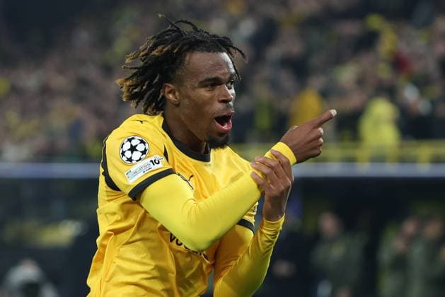 UEFA Champions League Borussia Dortmund Athletic Bilbao on 01 10 2025 at Signal Iduna Park in Dortmund Cheering, goal celebration, goal scorer Carney Chukwuemeka Dortmund 17 celebrates after his goal for 2 to 0 MH