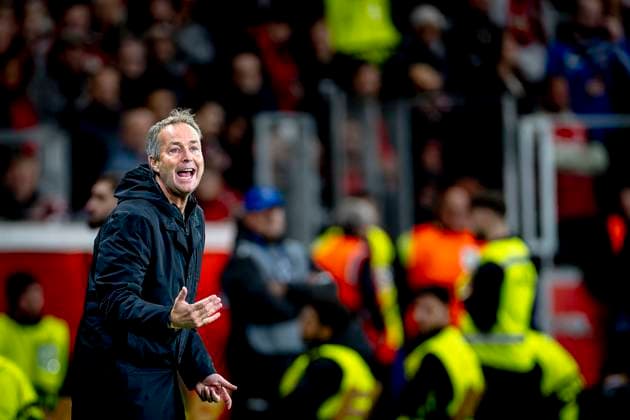 Bayer 04 Leverkusen trainer Kasper Hjulmand during the match Bayer 04 Leverkusen vs PSV Eindhoven at the Bay Arena for the Champions League - League phase - Matchday 2 season 2025-2026 in LEVERKUSEN, Germany on 20 september 2025, (photo by Marcel van Dorst EYE4images DeFodi Images) Bayer 04 Leverkusen trainer Kasper Hjulmand during the match Bayer 04 Leverkusen vs PSV Eindhoven at the Bay Arena for the Champions League League phase Matchday 2 season 2025 2026 in LEVERKUSEN, Germany on 20 september 2025, photo by Marcel van Dorst EYE4images DeFodi Images