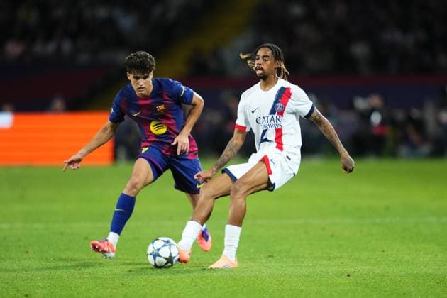 UEFA Champions League match, between FC Barcelona, Barca and Paris Saint Germain PSG, Lluis Companys Stadium on October 1, 2025 in Barcelona, Spain. (Photo by Bagu Blanco PRESSIN).. Copyright: xBaguxBlancox xPRESSINx