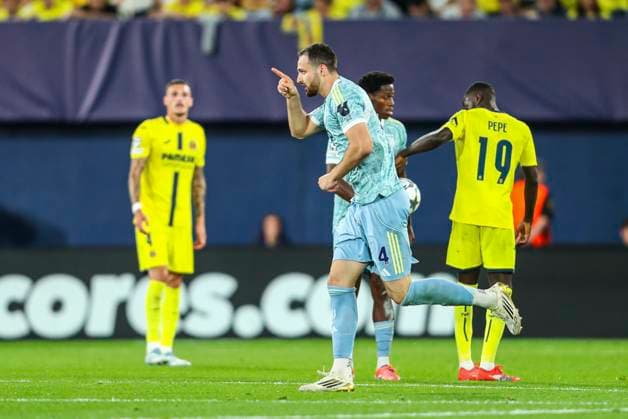October 1, 2025, Vilarreal, Castellon, SPAIN: Federico Gatti of Juventus de Turin celebrates a goal during the UEFA Champions League, semifinals, football match played between Villarreal CF and Juventus de Turin at the Ceramica Stadium on October 1, 2025, in Castellon, Spain. Vilarreal SPAIN - ZUMAa181 20251001_zaa_a181_077 Copyright: xIvanxTerronx
