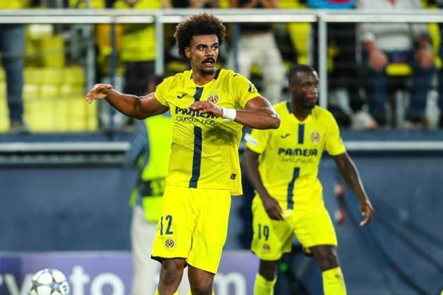 October 1, 2025, Vilarreal, Castellon, SPAIN: Renato Veiga of Villarreal CF celebrates a goal during the UEFA Champions League, semifinals, football match played between Villarreal CF and Juventus de Turin at the Ceramica Stadium on October 1, 2025, in Castellon, Spain. Vilarreal SPAIN - ZUMAa181 20251001_zaa_a181_110 Copyright: xIvanxTerronx