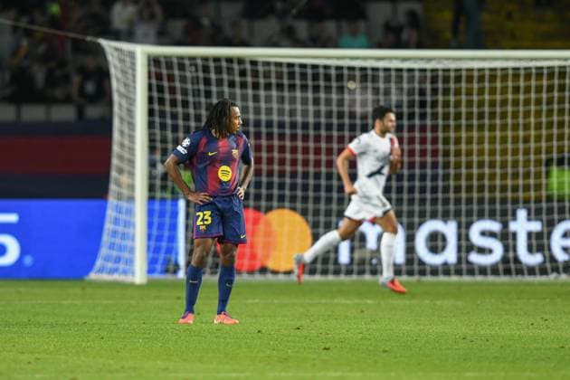 FC Barcelona, Barca v PARIS SAINT-GERMAIN OLIMPIC STADIUM LLUIS COMPANYS. MONTJUIC,BARCELONA. October 1,2025 FC BARCELONA vs PARIS SAINT-GERMAIN October 1,2025 (09) Goncalo Ramos of PSG celebrates scoring his team s second goal during the soccer match corresponding to the second match of the group stage of the UEFA Champions League between FC Barcelona and Paris Saint-Germain at Olimpic Stadium Lluis Companys of MontjuÃ¯c in Barcelona, Spain. Barcelona ESP Copyright: xS.xRosx