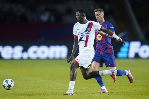 UEFA Champions League match, between FC Barcelona, Barca and Paris Saint Germain PSG, Lluis Companys Stadium on October 1, 2025 in Barcelona, Spain. (Photo by Bagu Blanco PRESSIN).. Copyright: xBaguxBlancox xPRESSINx