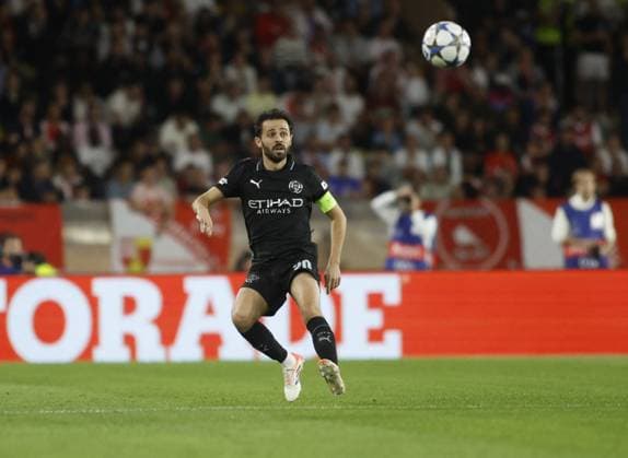CALCIO - UEFA Champions League - AS Monaco vs Manchester City Bernardo Silva of Manchester City FC during the Uefa Champions League 2025-2026 season, football match between AS Monaco and Manchester City FC on 01 October 2025, at Stade Louis II, Monaco, France. Photo Nderim Kaceli Monaco  Copyright: xIPAxSport ABACAx