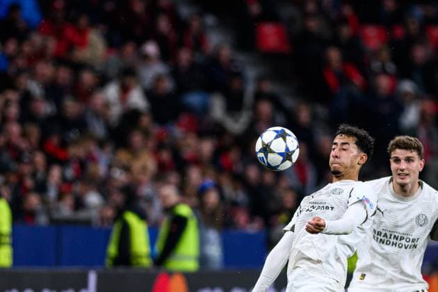 LEVERKUSEN, GERMANY - 1 OCTOBER, 2025: - The UEFA Champions League football match between Bayer 04 Leverkusen vs PSV Eindhoven at BayArena.  Copyright: xVitaliixKliuievx