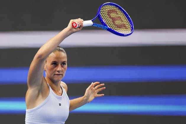 BEIJING, CHINA - OCTOBER 01: Marta Kostyuk of Ukraine competes in the Women s Singles Round of 16 match against Jessica Pegula of the United States on day 10 of the 2025 China Open at the National Tennis Center on October 1, 2025 in Beijing, China.  Copyright: xVCGx 111594457116