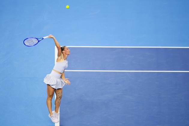 BEIJING, CHINA - OCTOBER 01: Marta Kostyuk of Ukraine competes in the Women s Singles Round of 16 match against Jessica Pegula of the United States on day 10 of the 2025 China Open at the National Tennis Center on October 1, 2025 in Beijing, China.  Copyright: xVCGx 111594458898