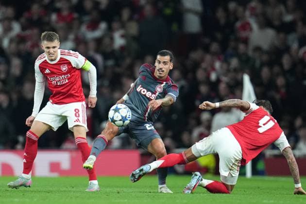 UEFA Champions League Arsenal v Olympiakos FC during the UEFA Champions League match Arsenal vs Olympiakos FC at Emirates Stadium, London, United Kingdom, 1st October 2025 (Photo by Harvey Murphy News Images) Copyright: xHarveyxMurphy NewsxImagesx