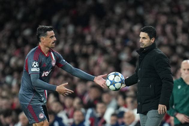 UEFA Champions League Arsenal v Olympiakos FC during the UEFA Champions League match Arsenal vs Olympiakos FC at Emirates Stadium, London, United Kingdom, 1st October 2025 (Photo by Harvey Murphy News Images) Copyright: xHarveyxMurphy NewsxImagesx