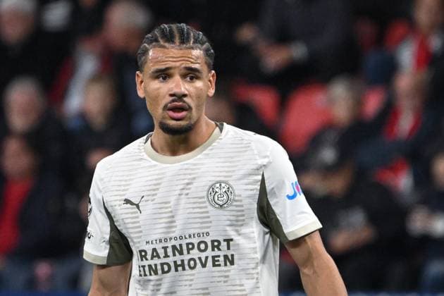 Germany, Football, UEFA Champions League, 2025 2026, Bayer 04 Leverkusen vs PSV Eindhoven, 01 10 2025, BayArena, Leverkusen, Germany, Armando Obispo PSV Eindhoven, 4 Copyright: xMarkusxVerwimpx