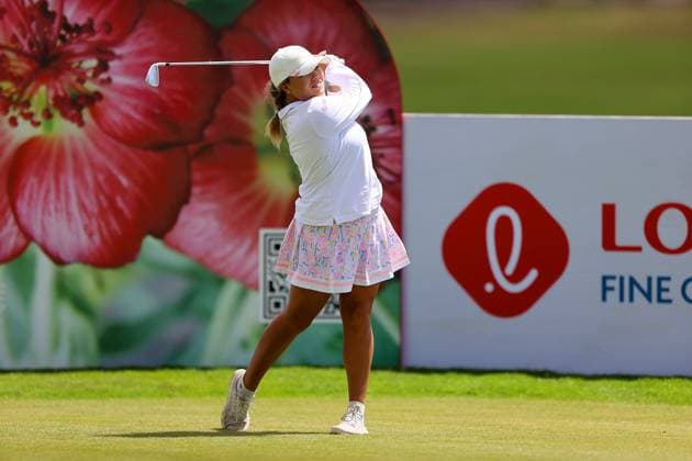 October 1, 2025 - Lauren Morris tees off during the first round of the 2025 LOTTE Championship Presented By Hoakalei at Hoakalei Country Club in Ewa Beach, HI - CSM Ewa Beach USA - ZUMAc04_ 20251001_zma_c04_269 Copyright: xAndrewxLeex