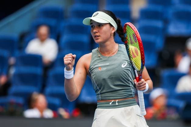 BEIJING, CHINA - OCTOBER 02: Eva Lys of Germany reacts in the Women s Singles Quarterfinal match against Coco Gauff of the United States on day 11 of the 2025 China Open at the National Tennis Center on October 2, 2025 in Beijing, China.  Copyright: xVCGx 111594610363